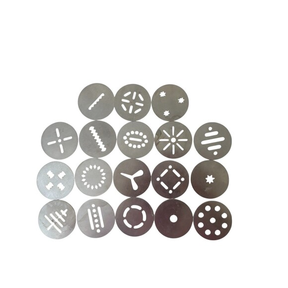 Vintage Williams Sonoma Stainless Steel Cookie Press 18 Disks 6 Decorating Tips - Picture 10 of 13